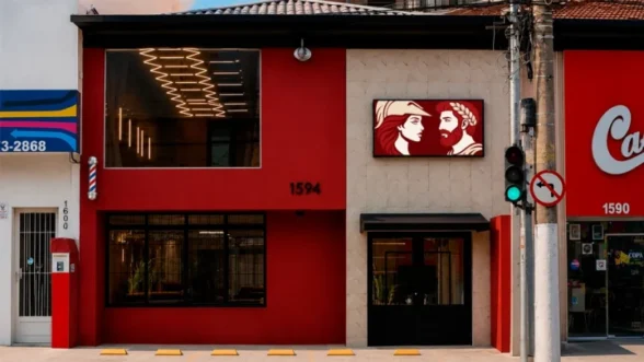Fachada Atena Beleza e Apolo Barbearia Vila Madalena SP
